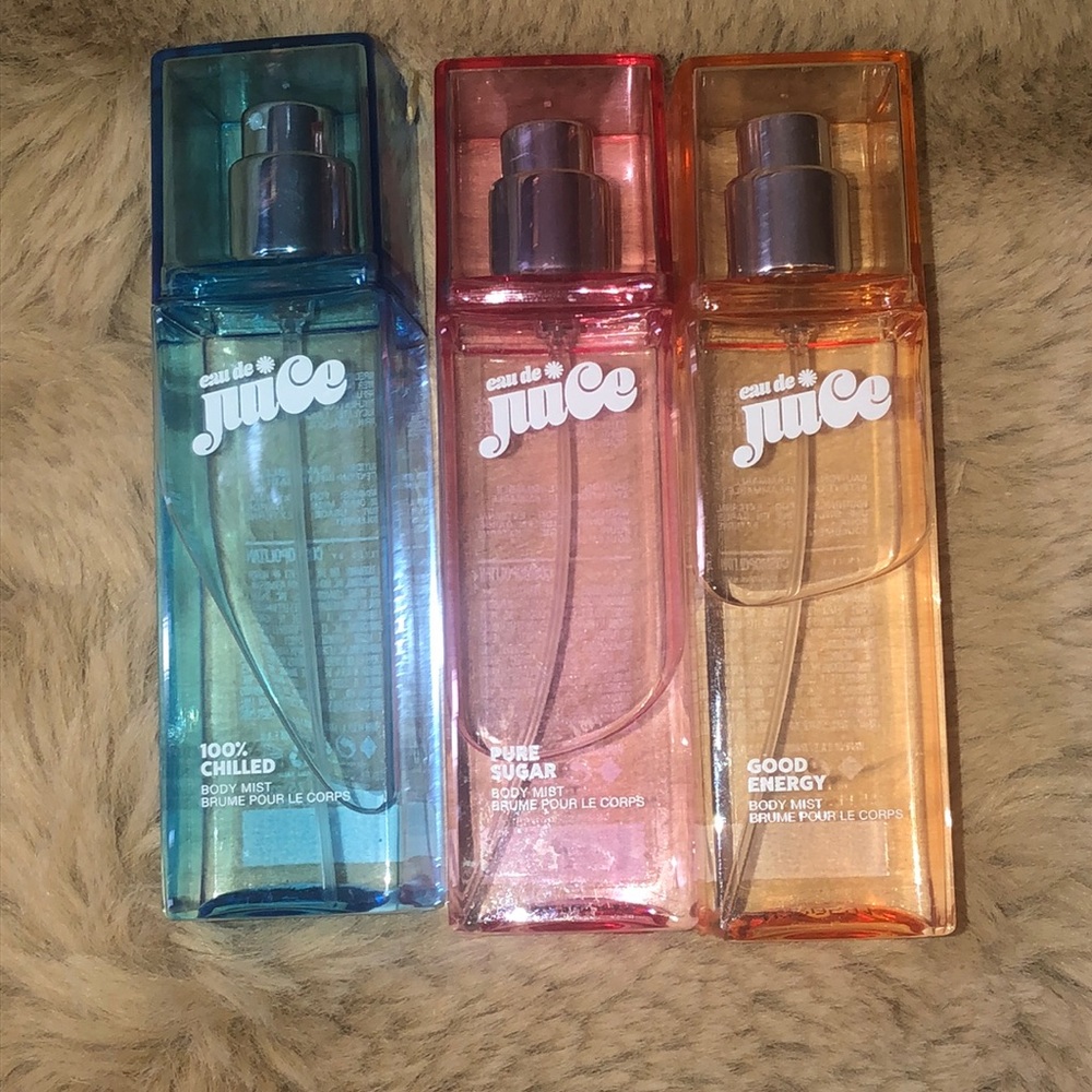 Set of 3 Eau de Juice body mists brand new 75ml each
